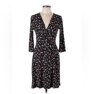 NWT Hailey 23 Stitch Fix Black Red Floral Print Faux Wrap Dress Size XXL